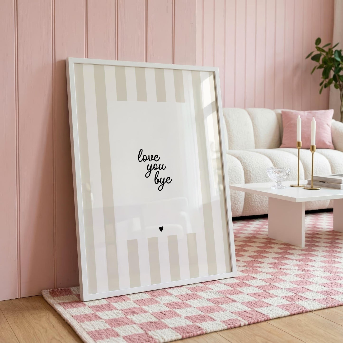 Love You Bye | Neutral Home Decor | Minimalist Print | Digital Download