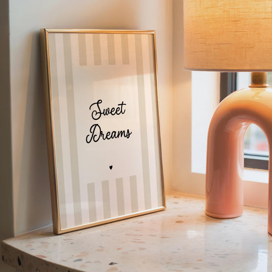 Sweet Dreams | Neutral Home Decor | Minimalist Print | Digital Download