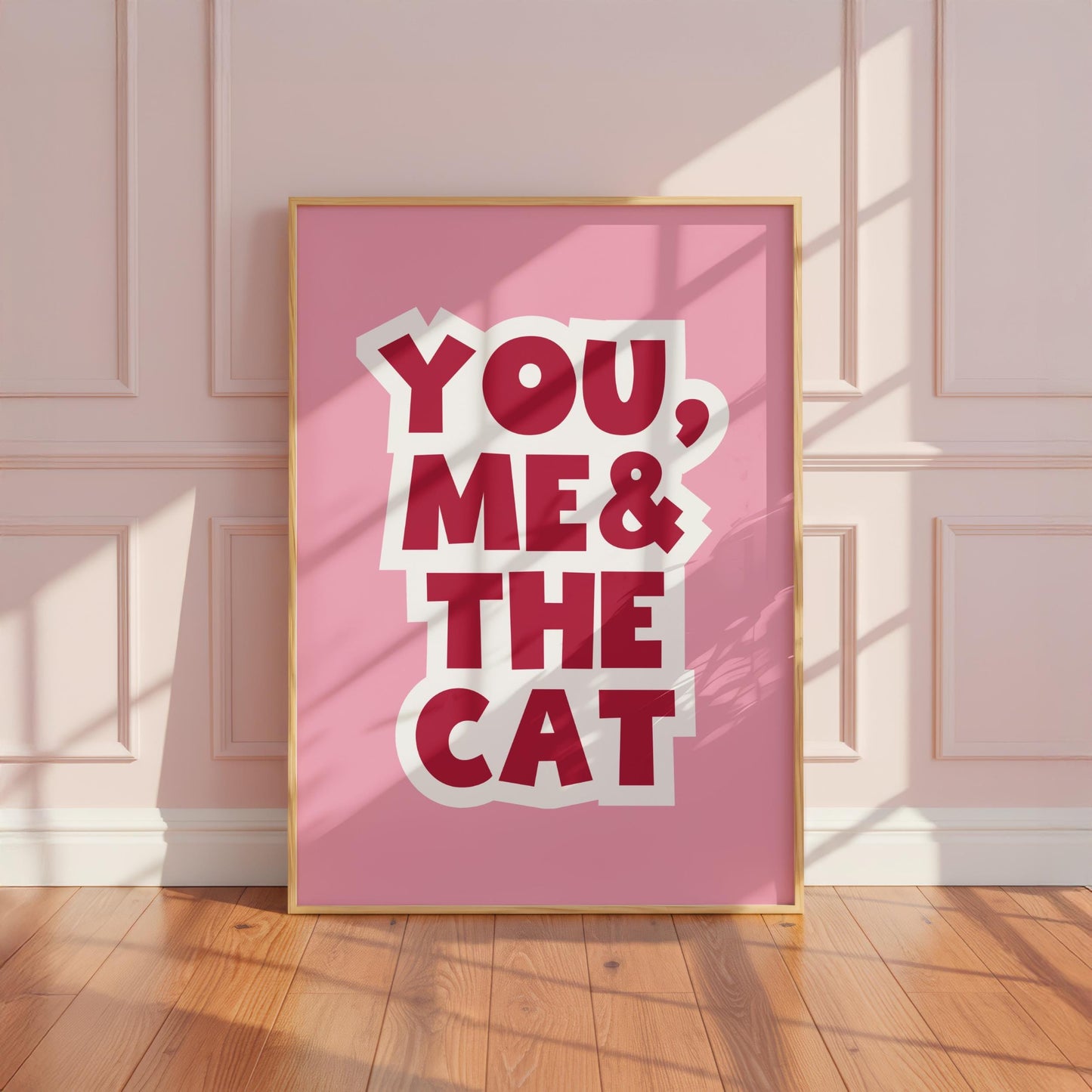 You, Me & The Cat | Quirky Print | Digital Download