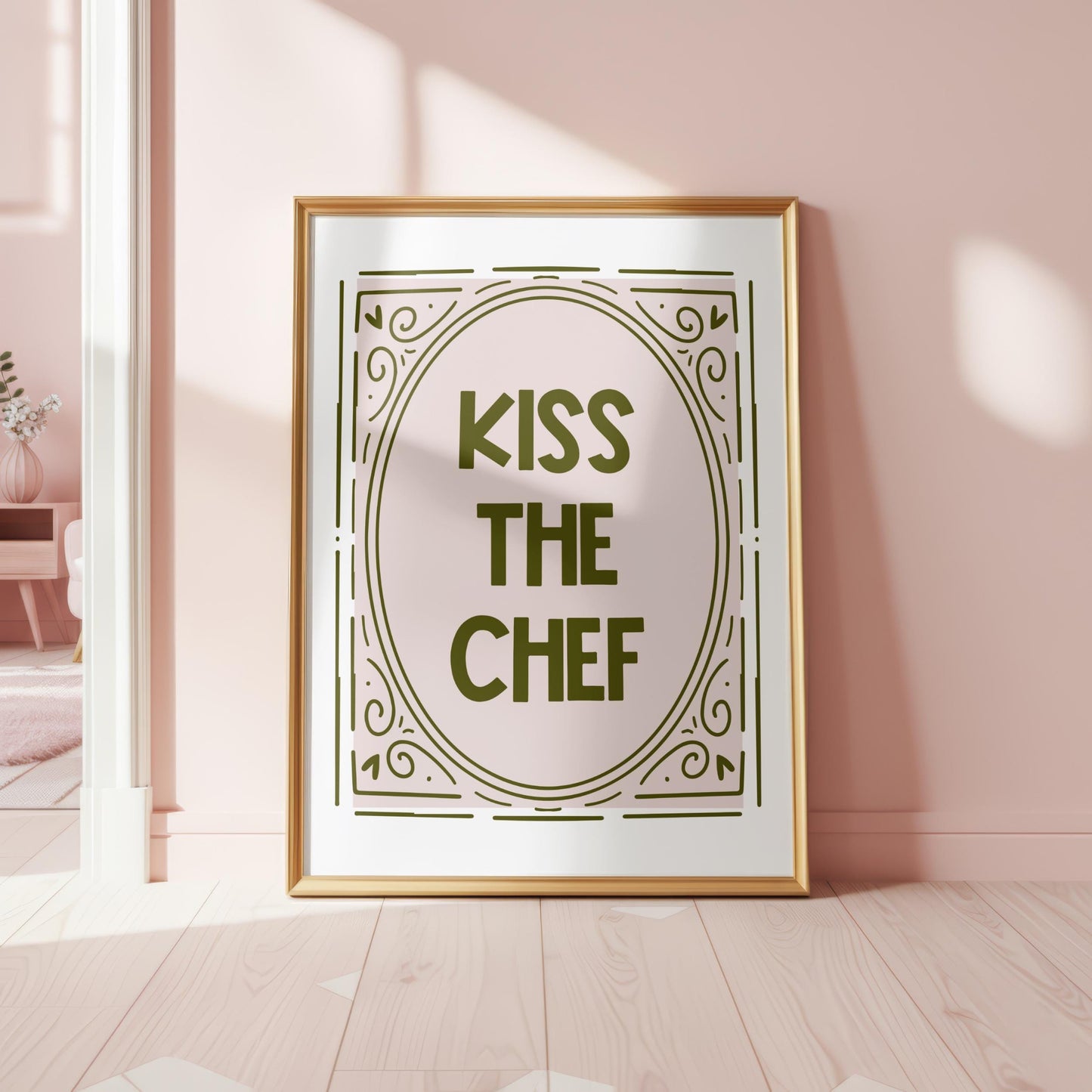 Kiss the Chef | Kitchen Print | Digital Download