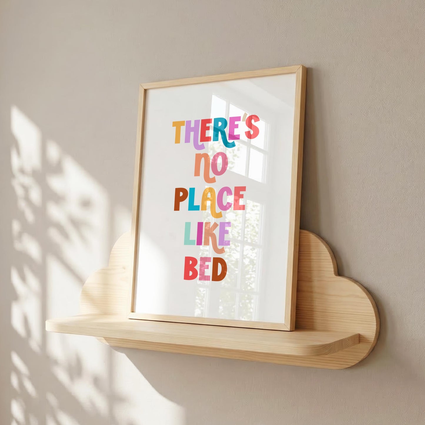 There's No Place Like Bed | Bedroom Print | Digital Download