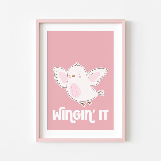 Wingin' It | Girly Print | Digital Download