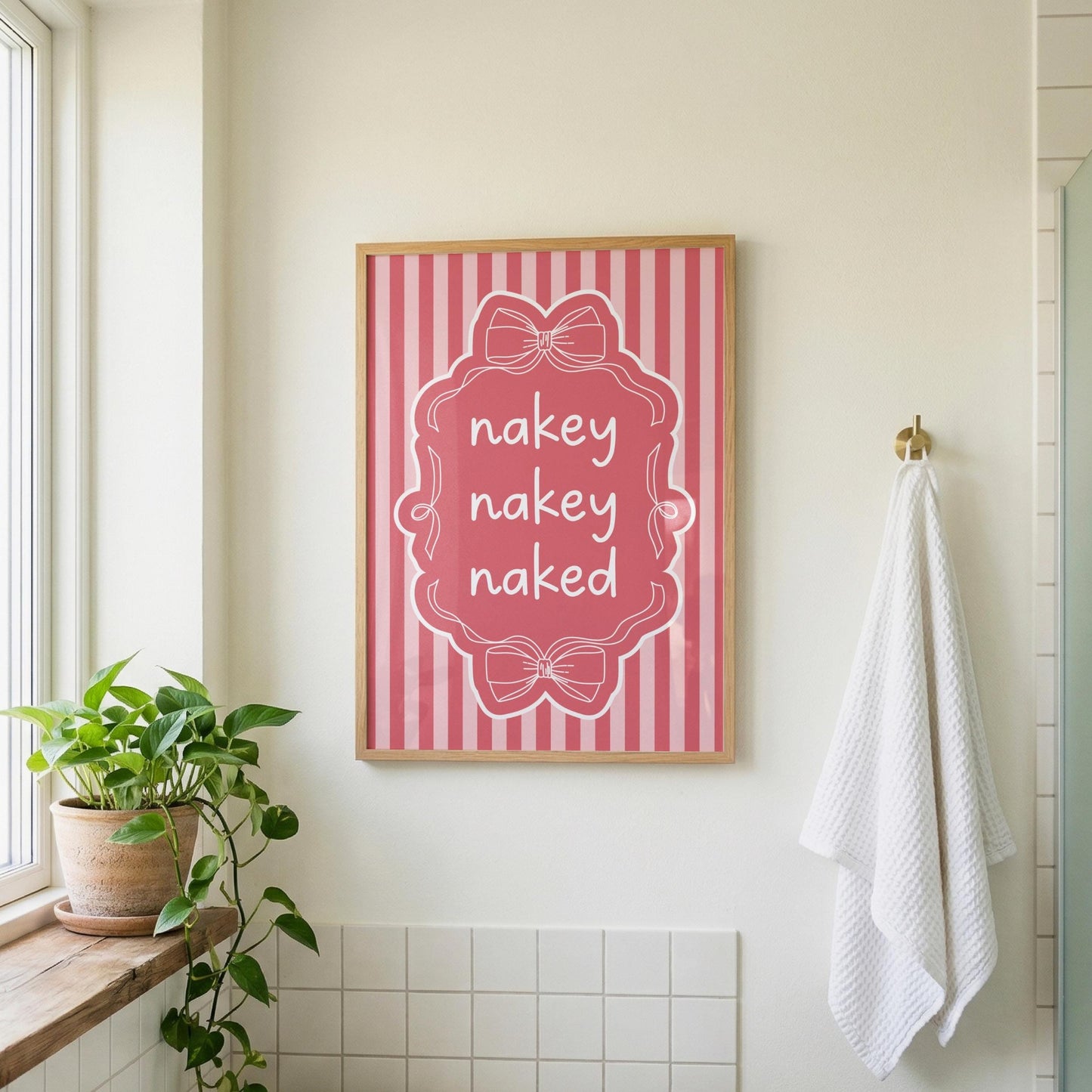 Nakey Nakey Naked | Bathroom Print | Digital Download
