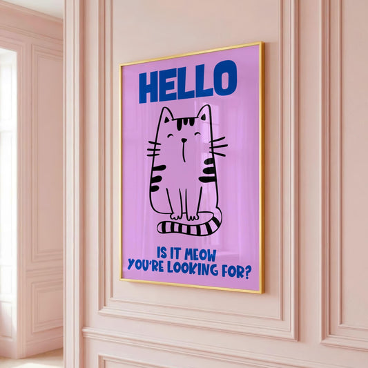 HELLO - Cat Lover Print - Digital Download