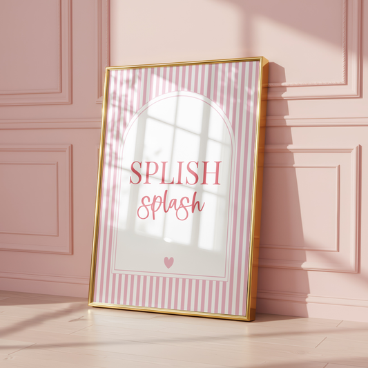Pink Bathroom Print Bundle | 6 Bathroom Wall Art Prints | Bathroom Decor Set | Pink Bathroom Prints | Instant Download