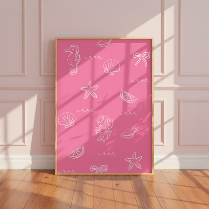 Summer Print Bundle | 6 Summer Wall Art Prints | Summer Decor Set | Instant Download