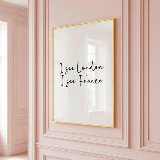 I See London, I See France | Bathroom Print | Digital Download