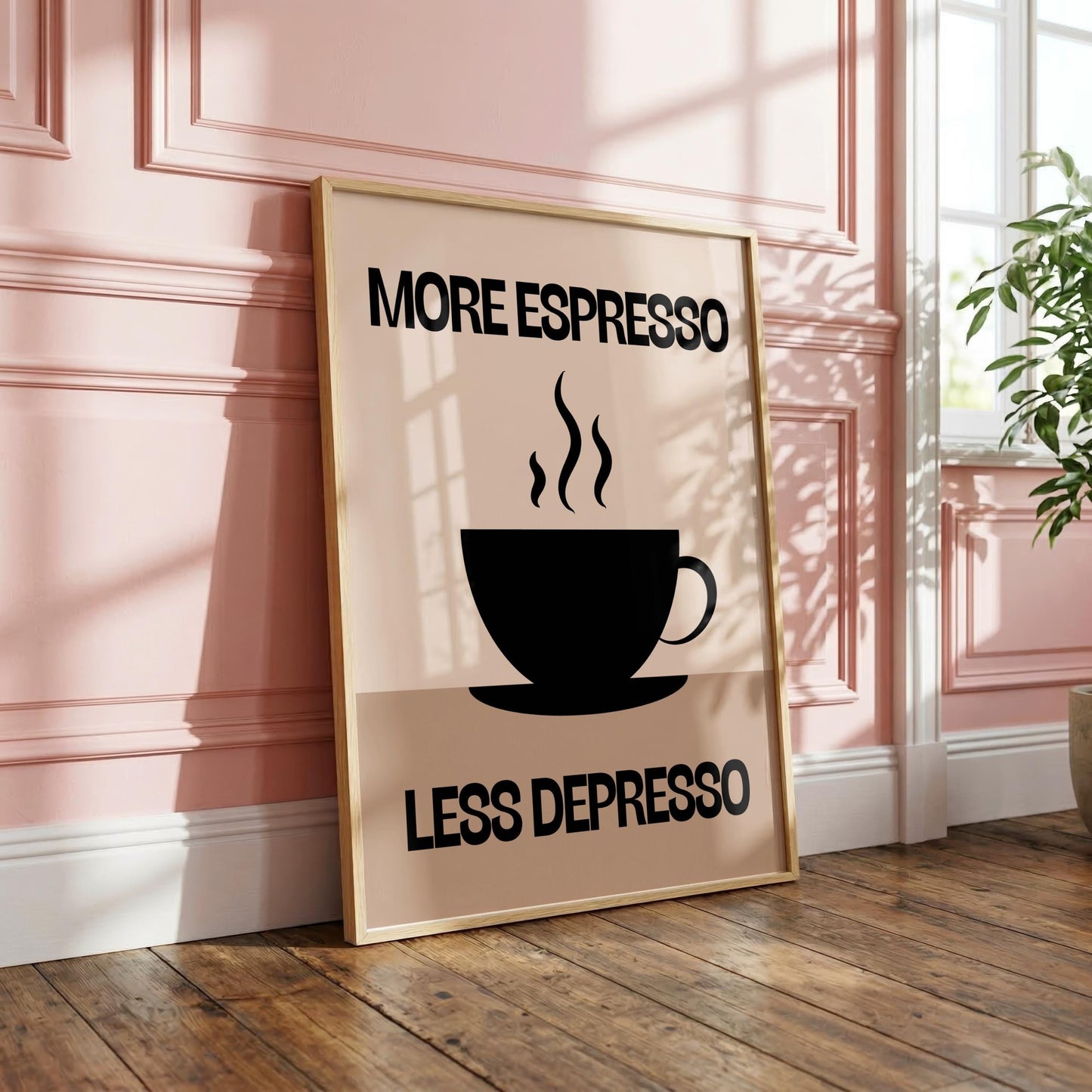 More Espresso Less Depresso | Kitchen Print | Digital Download