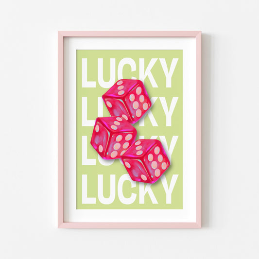 LUCKY | Girly Print | Digital Download