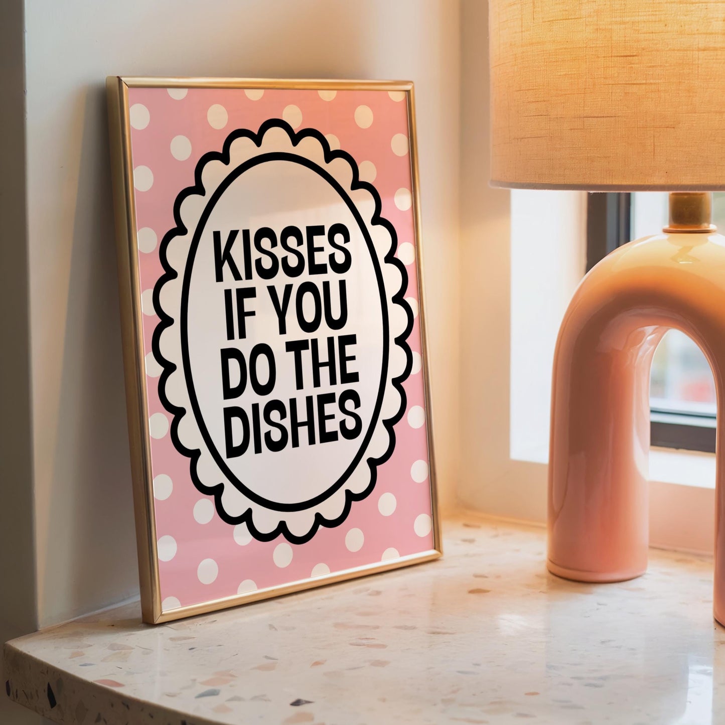 Kisses if you do the Dishes | Kitchen Print | Digital Download