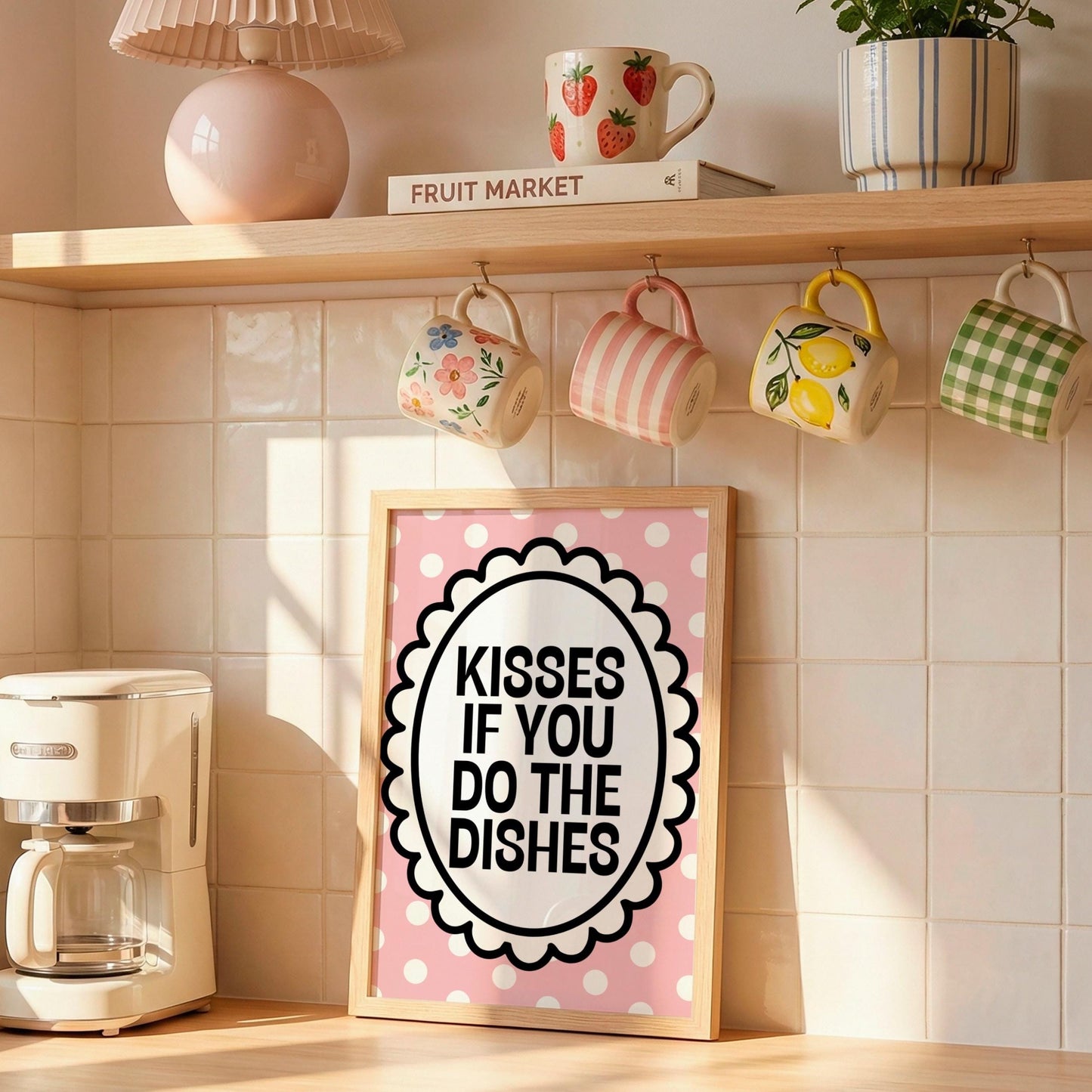 Kisses if you do the Dishes | Kitchen Print | Digital Download