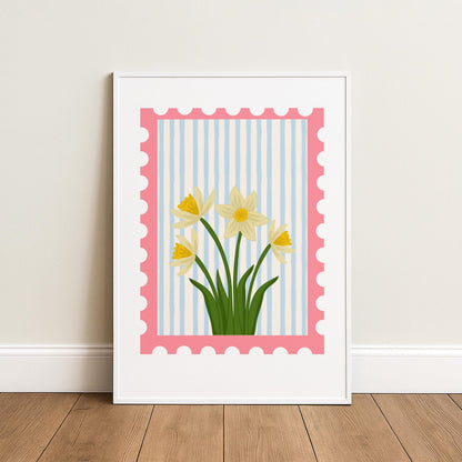 Daffodils Stamp | Flower Print | Digital Download