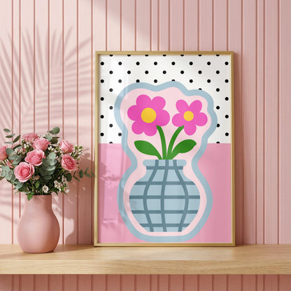 Vase & Flowers | Dopamine Print | Digital Download