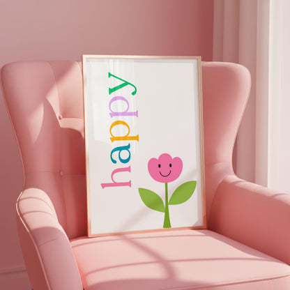 Happy | Dopamine Print | Digital Download