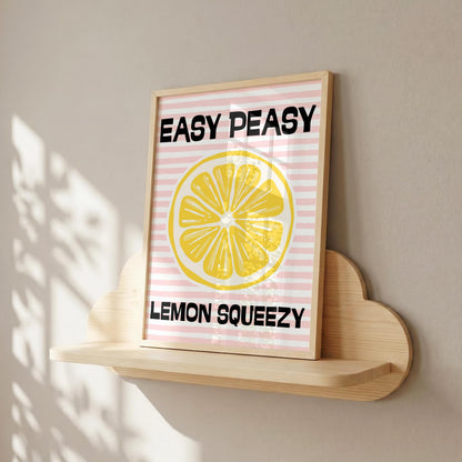 Easy Peasy Lemon Squeezy | Kitchen Print | Digital Download
