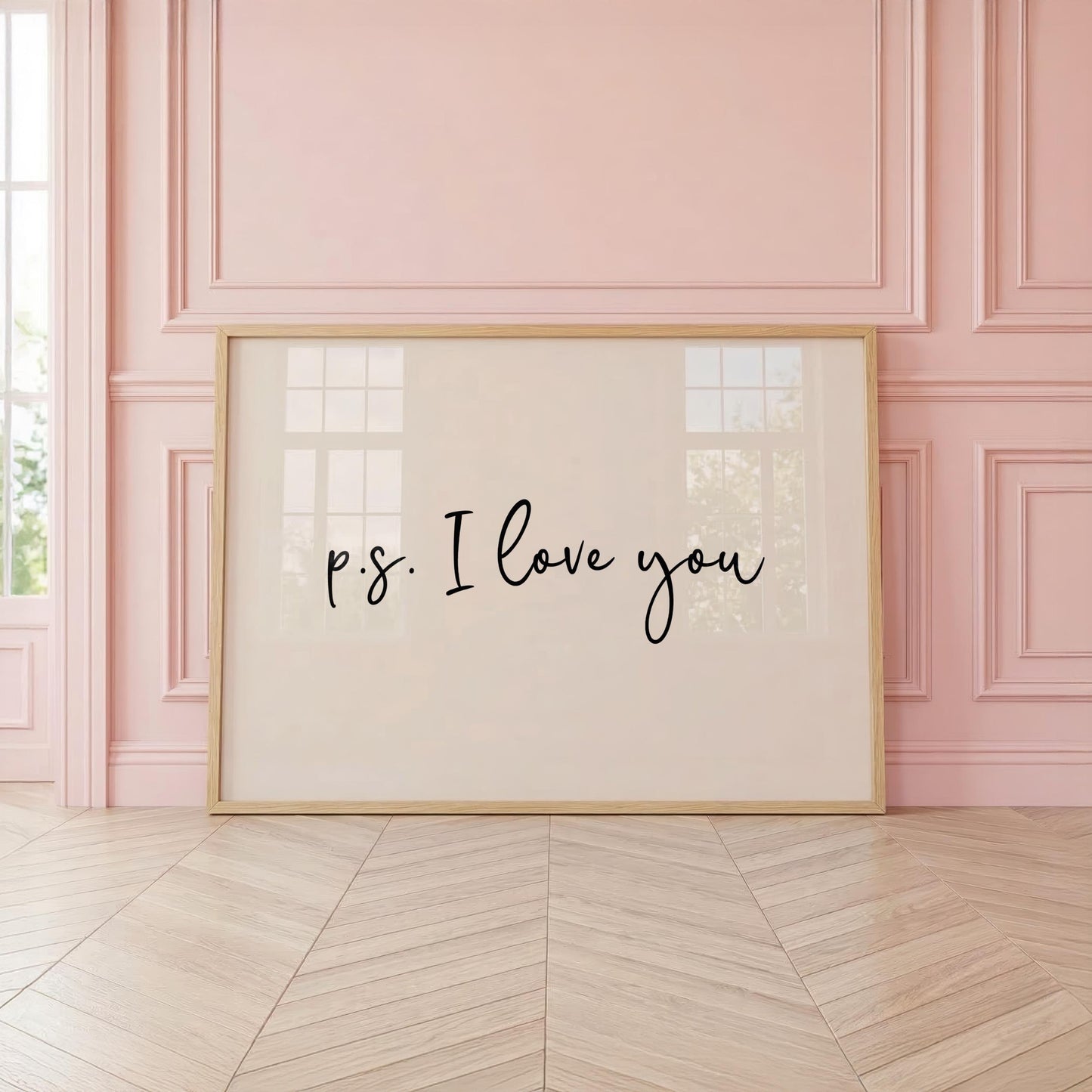 p.s. I Love You | Neutral Home Decor | Minimalist Print | Digital Download