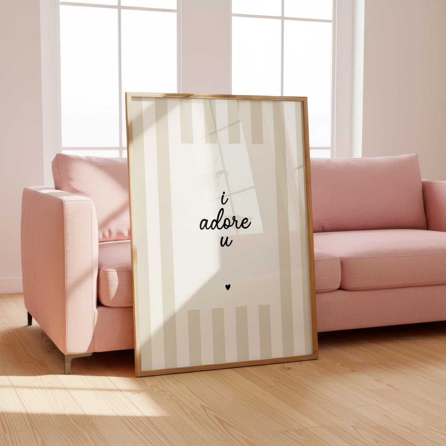 I adore u | Neutral Home Decor | Minimalist Print | Digital Download
