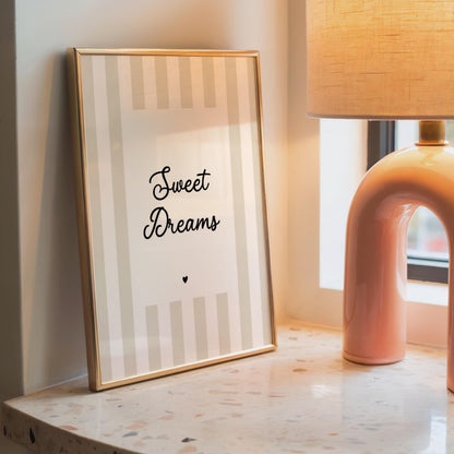 Sweet Dreams | Neutral Home Decor | Minimalist Print | Digital Download