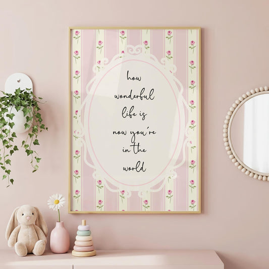 How Wonderful Life Is | Nursery Print | Digital Download