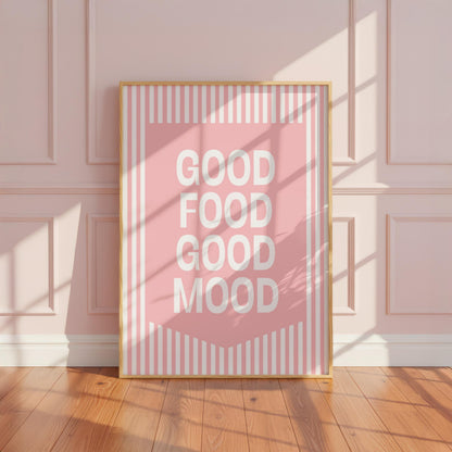 Good Food Good Mood | Yes Chef! | Kitchen set of 2 Prints | Digital Download