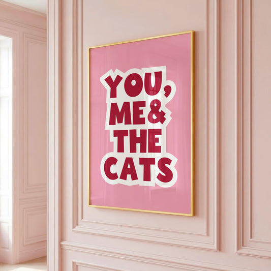 You, Me & The Cats | Quirky Print | Digital Download