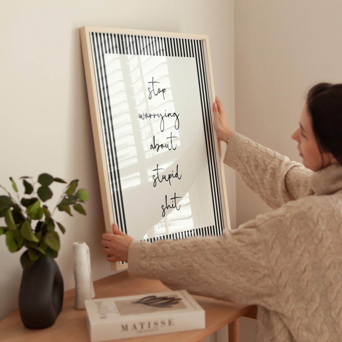 Stop Worrying About Stupid Shit | Sweary Print | Digital Download