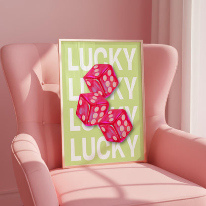 LUCKY | Girly Print | Digital Download
