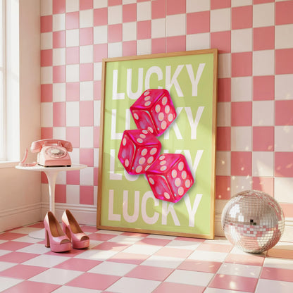 LUCKY | Girly Print | Digital Download