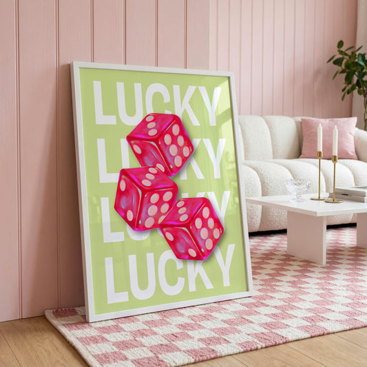 LUCKY | Girly Print | Digital Download