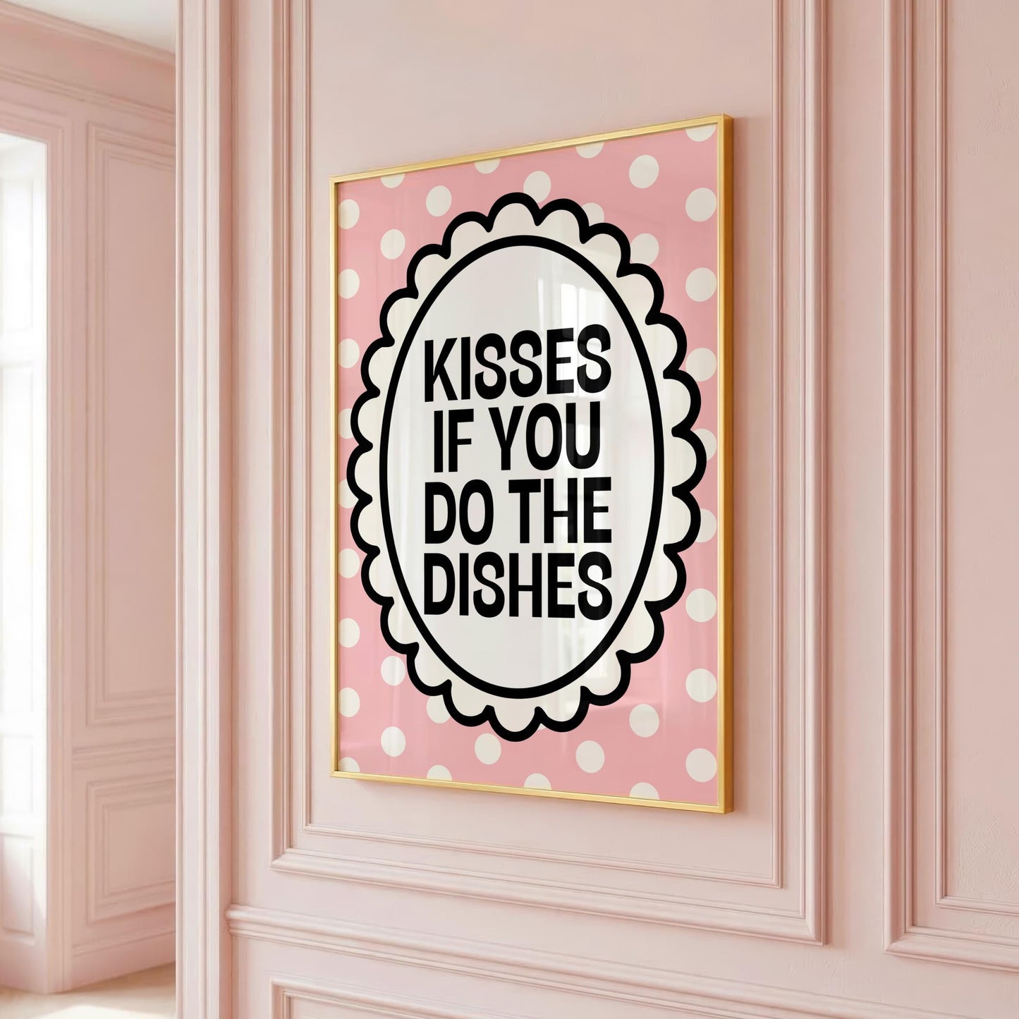 Kisses if you do the Dishes | Kitchen Print | Digital Download
