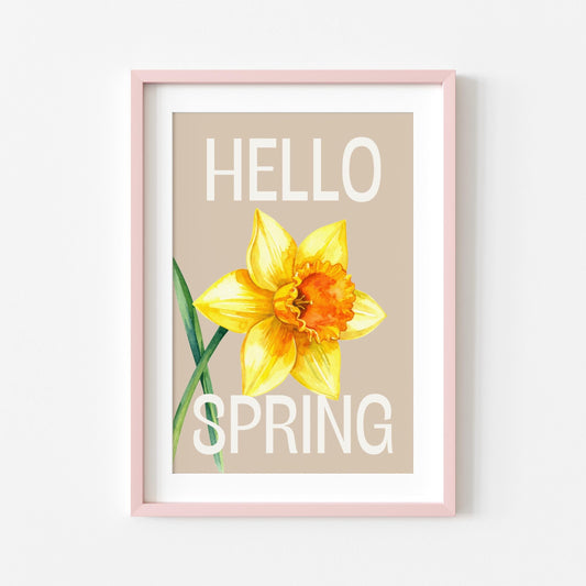 Hello Spring | Flower Print | Digital Download