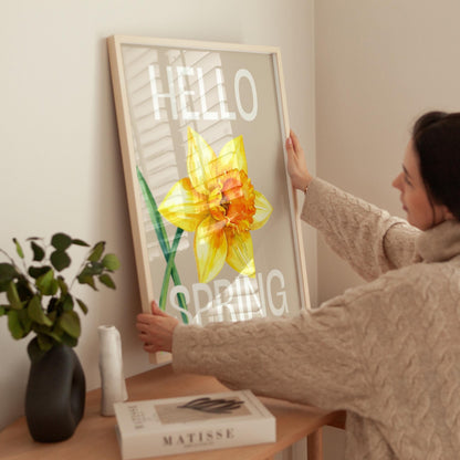 Hello Spring | Flower Print | Digital Download