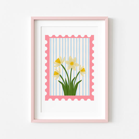 Daffodils Stamp | Flower Print | Digital Download