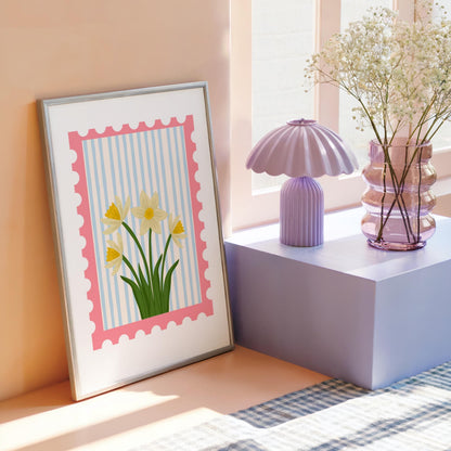 Daffodils Stamp | Flower Print | Digital Download