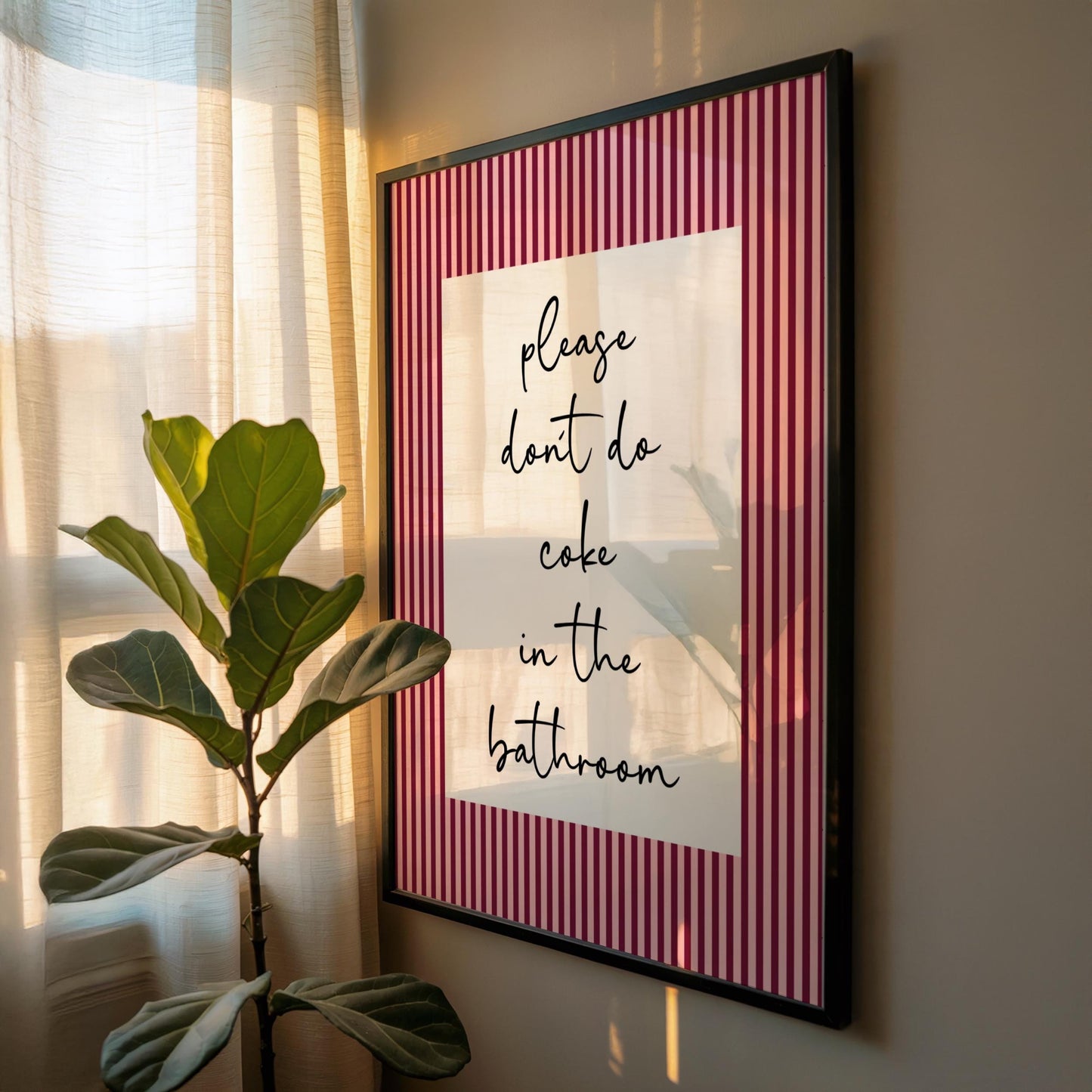 Please Don't do Coke in the Bathroom | Sweary Print | Home Print | Digital Download