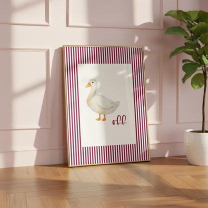 Duck Off | Sweary Print | Digital Download