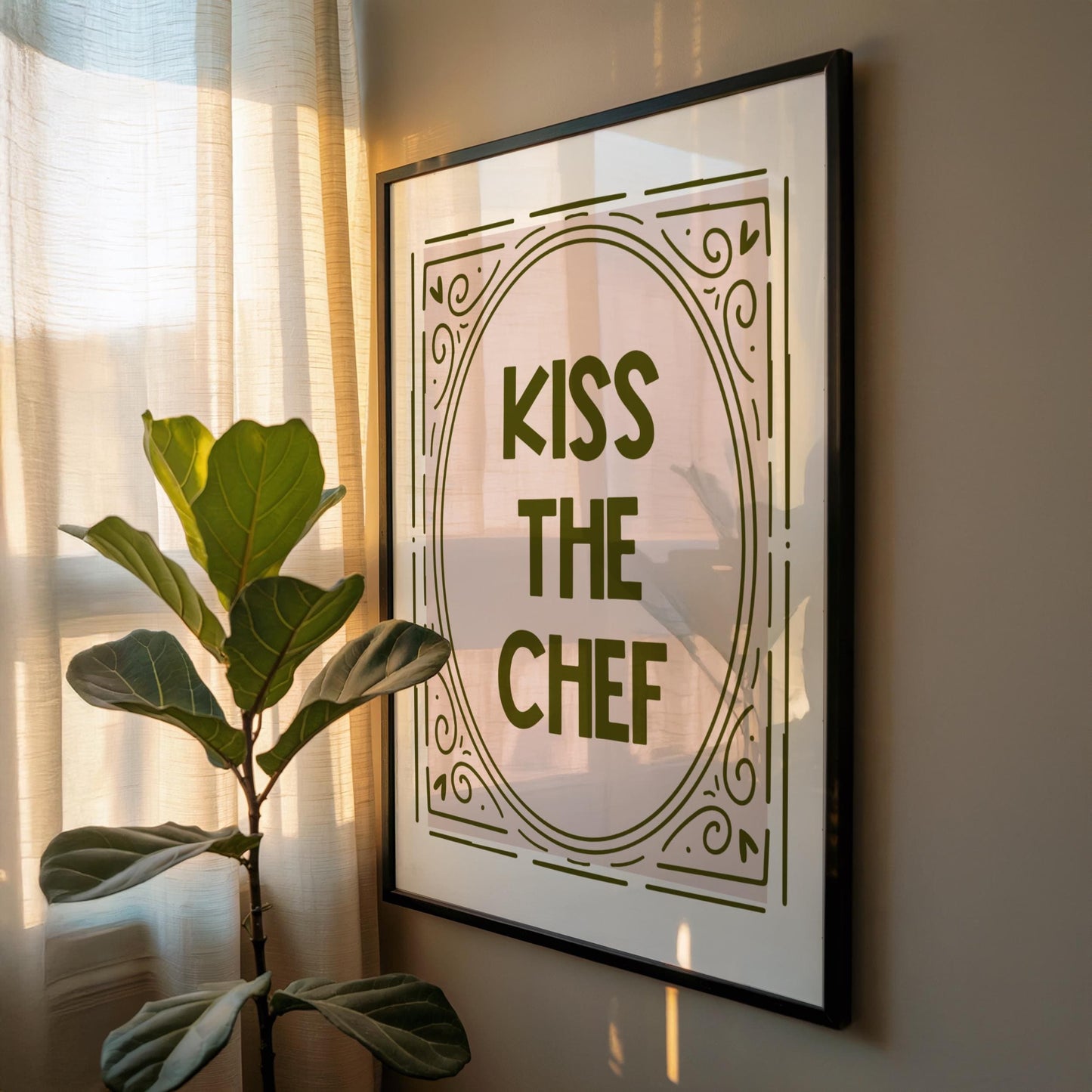 Kiss the Chef | Kitchen Print | Digital Download