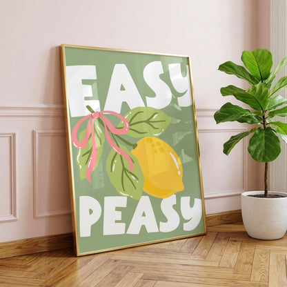 Easy Peasy | Kitchen Print | Digital Download