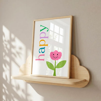 Happy | Dopamine Print | Digital Download