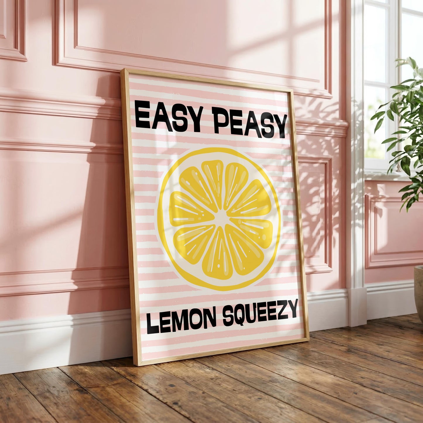 Easy Peasy Lemon Squeezy | Kitchen Print | Digital Download