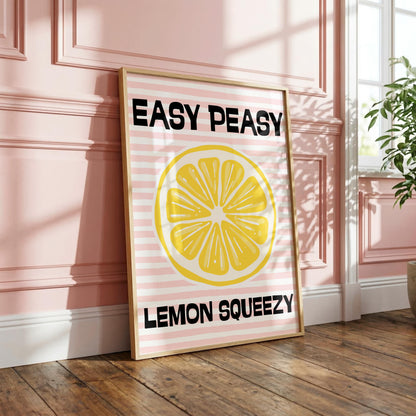 Easy Peasy Lemon Squeezy | Kitchen Print | Digital Download