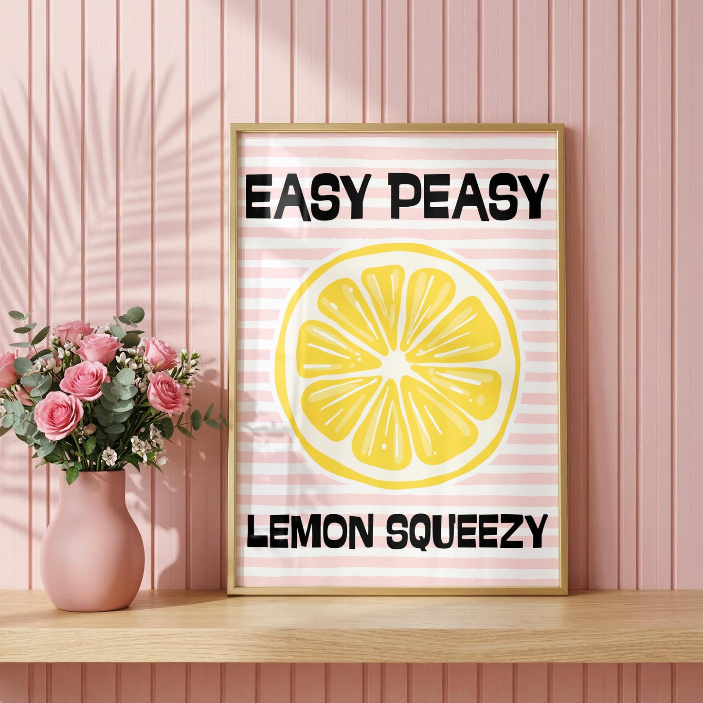 Easy Peasy Lemon Squeezy | Kitchen Print | Digital Download