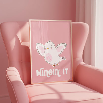 Wingin' It | Girly Print | Digital Download