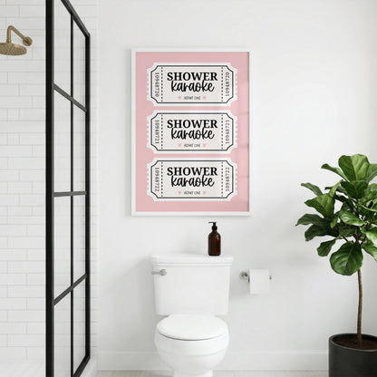 Shower Karaoke | Bathroom Print | Digital Download