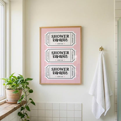 Shower Karaoke | Bathroom Print | Digital Download