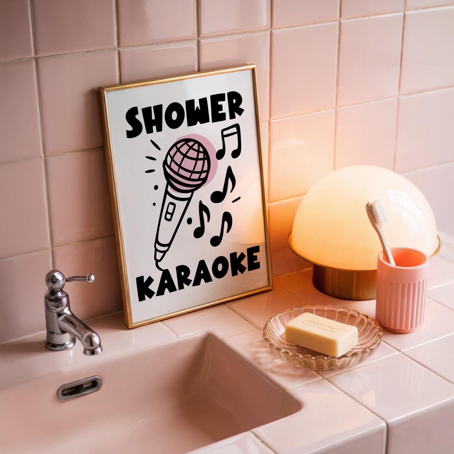 Funky Shower Karaoke | Bathroom Print | Digital Download