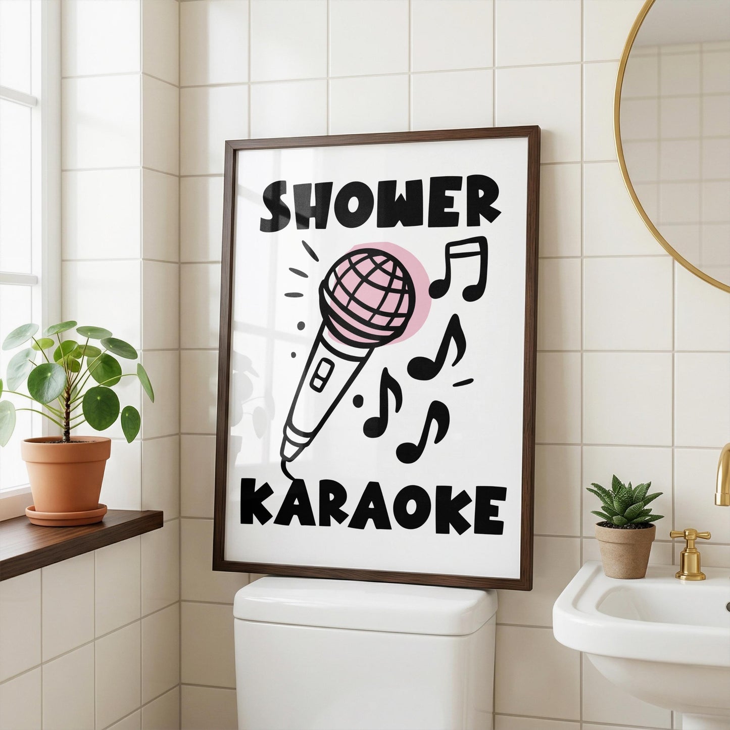 Funky Shower Karaoke | Bathroom Print | Digital Download