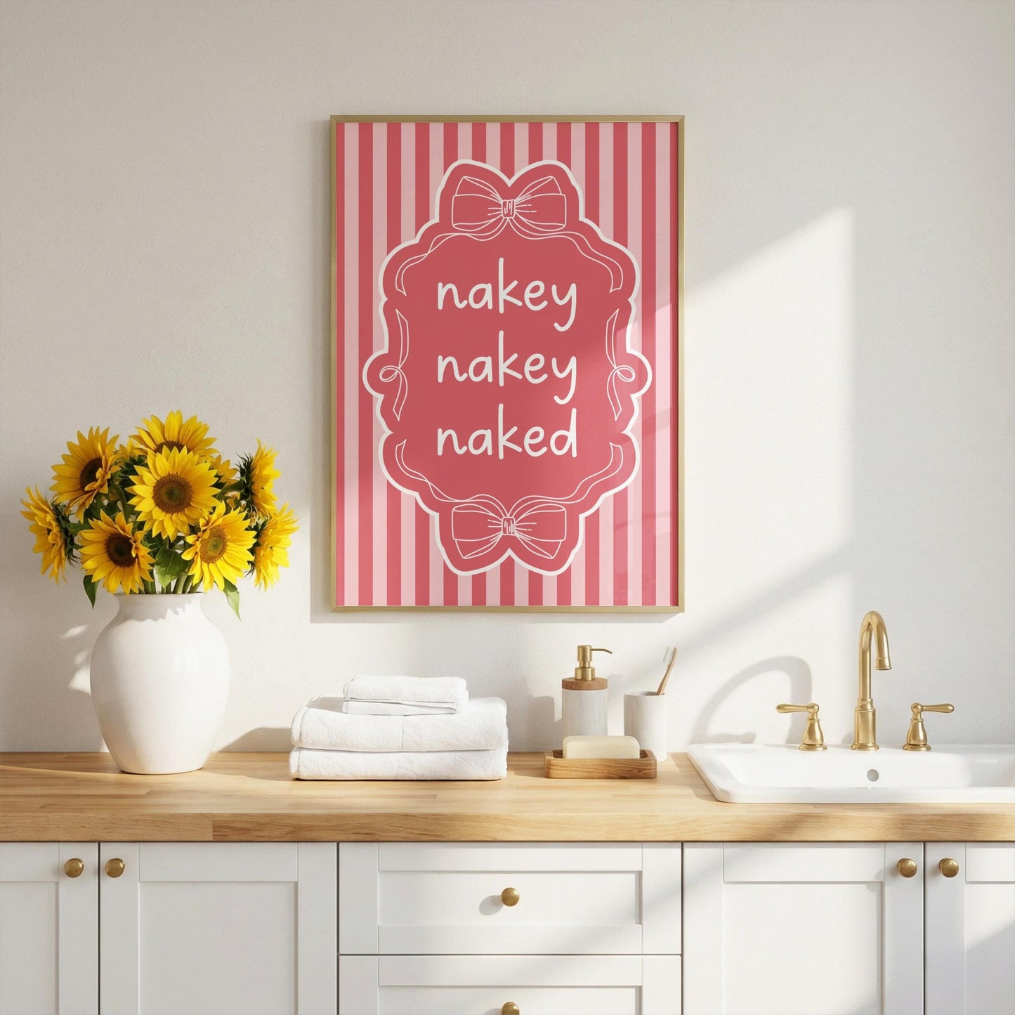 Nakey Nakey Naked | Bathroom Print | Home Print