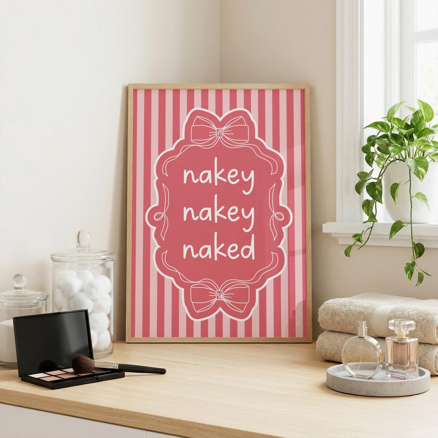 Nakey Nakey Naked | Bathroom Print | Home Print