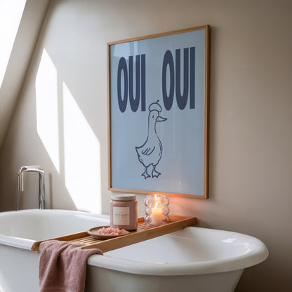 OUI OUI | Bathroom Print | Digital Download